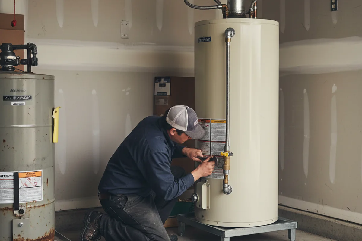 Water heater and shutoff valve replacement in Campton